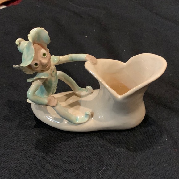 unmarked Other - Vintage Pixie Elf Sitting On Shoe Unmarked